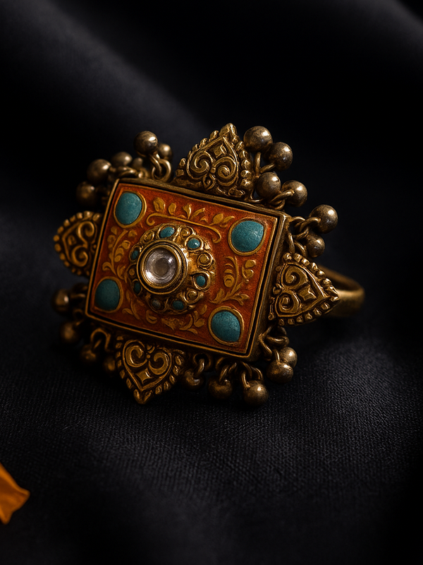 Aranya Antique Enamel Ring