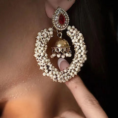 Aarohi Pearl Ember Earrings