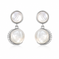 Selene Mother of Pearl Drop Earrings
