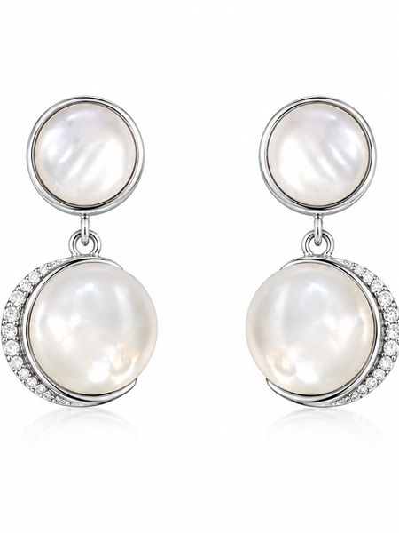 Selene Mother of Pearl Drop Earrings