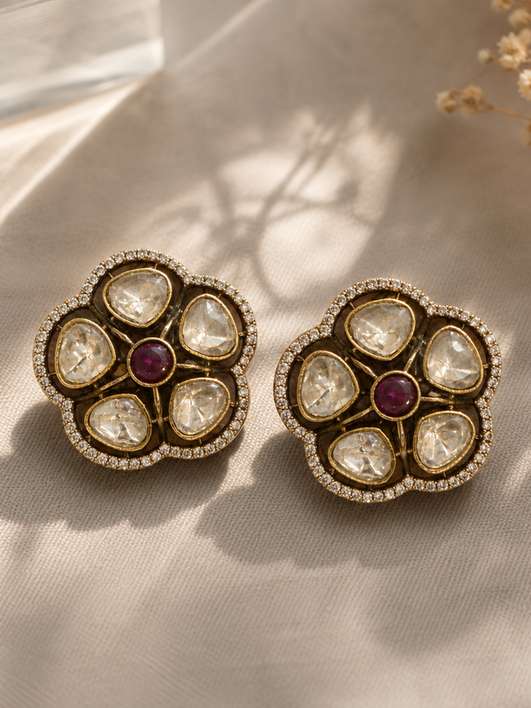 Gulnaar Polki Stud Earrings