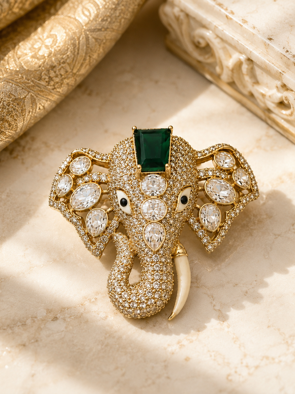 The Maharaja Elephant Statement Brooch