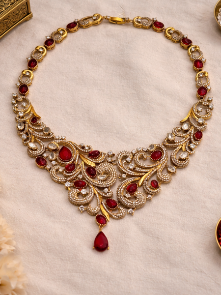 Ruby Royale Heritage Necklace Set