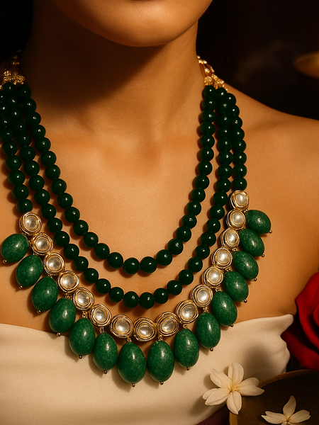 Maharani Malhar Emerald Polki Necklace