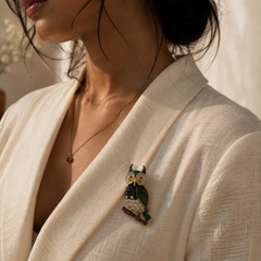 Athena Owl Brooch