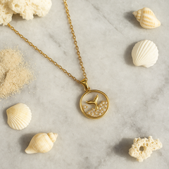 Gold Fish Pendant Necklace