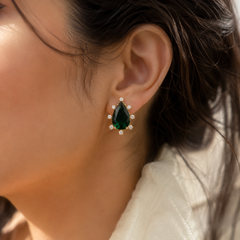 Emerald Solstice Statement Studs