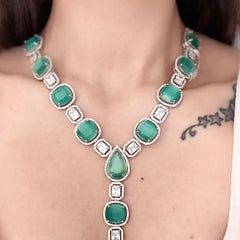 Aqua Glint Diamond Necklace Set
