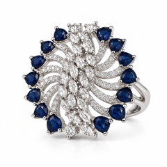 Neel Royale Sapphire Statement Ring