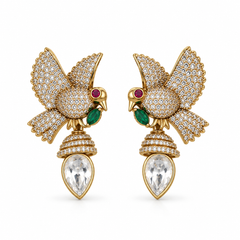 Bulbul Emerald Pearl Necklace & Earrings Set