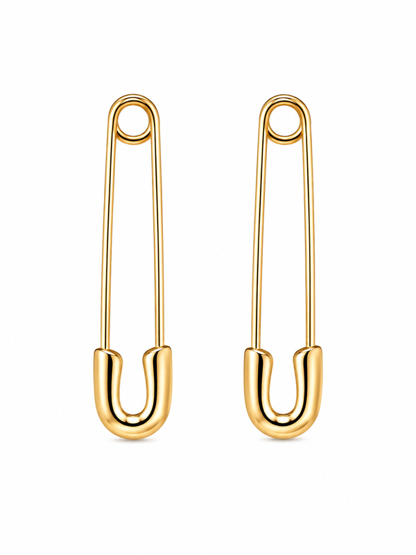 Atlas Safety Pin Stud Earrings