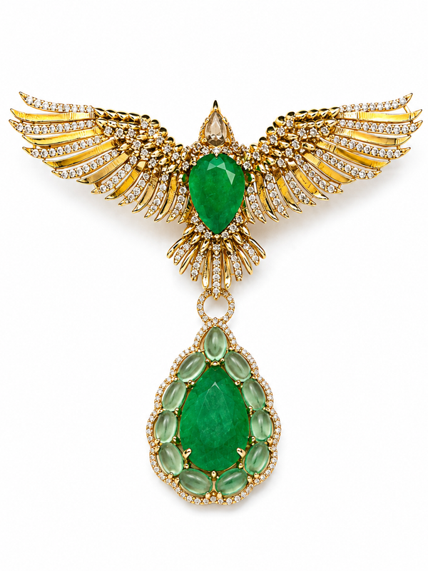 The Emerald Flight Brooch