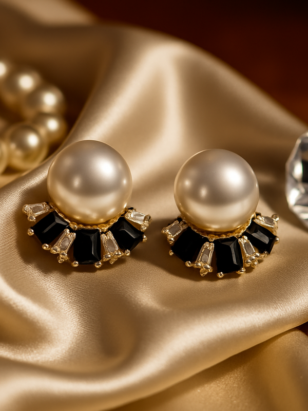 Noir Pearl Radiance Earrings