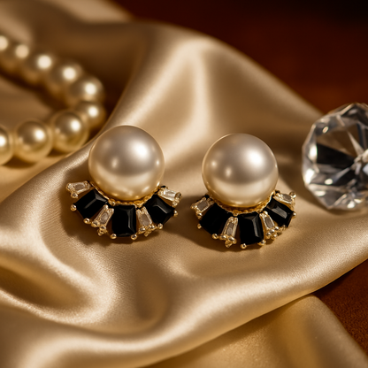 Noir Pearl Radiance Earrings