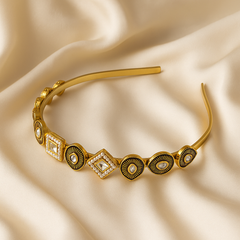 Heritage Kundan & Pearl Statement Headband