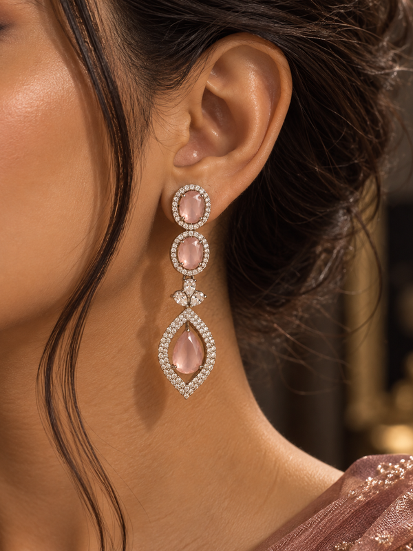 Aurelia Blush Drop Earrings