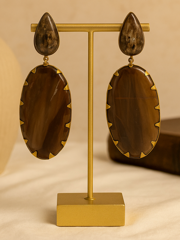 Aaral Earthstone Statement Earrings