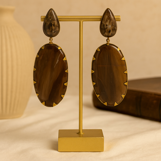 Aaral Earthstone Statement Earrings