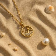 Gold Fish Pendant Necklace
