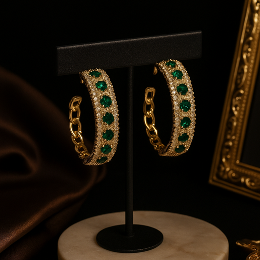 Emerald Royale Hoops