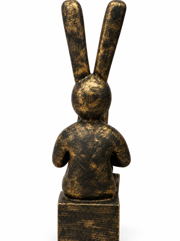 The Quiet Reader Rabbit Sculpture