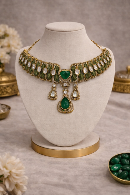 Emerald Noor Heritage Choker Set