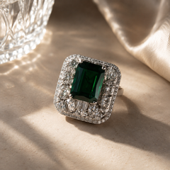 Zamrud Emerald Statement Ring