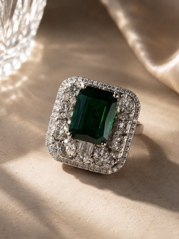 Zamrud Emerald Statement Ring