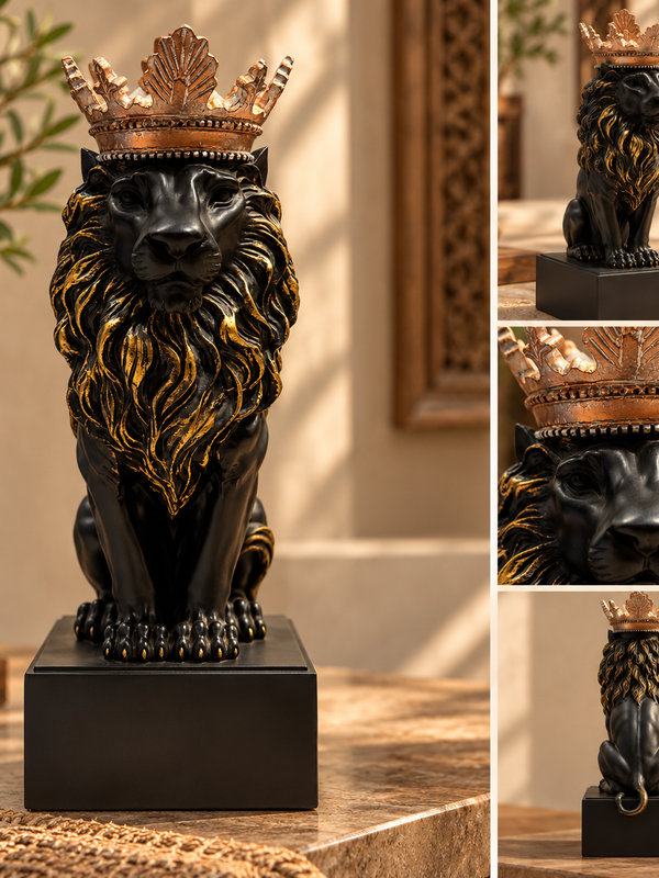 The Maharaja – Crowned Lion Sculpture