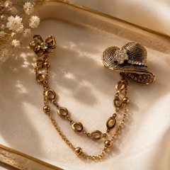 Monarch Elegance Chain Brooch