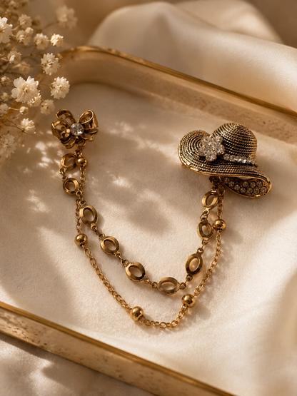Monarch Elegance Chain Brooch
