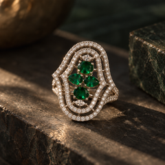Emerald Noor Statement Ring