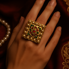 Rajni Kundan Pearl Ring