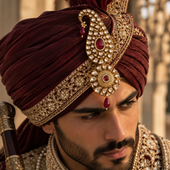 Abeer Ruby Kundan Men’s Kalgi