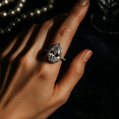 Eterna Teardrop Solitaire Ring