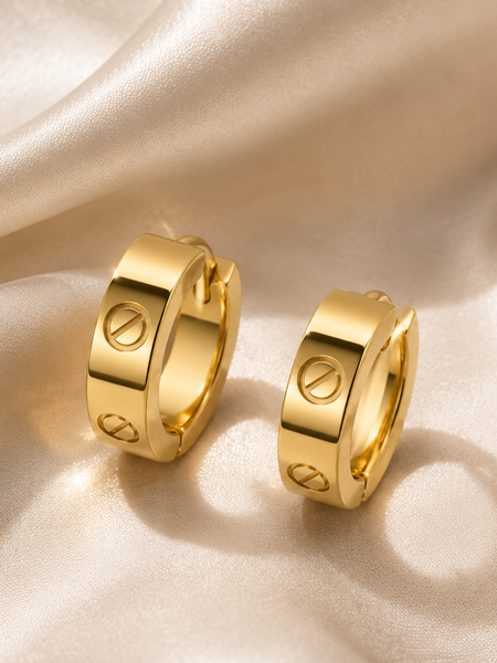 Verona Screw Hoop Earrings