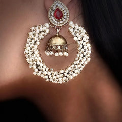 Aarohi Pearl Ember Earrings