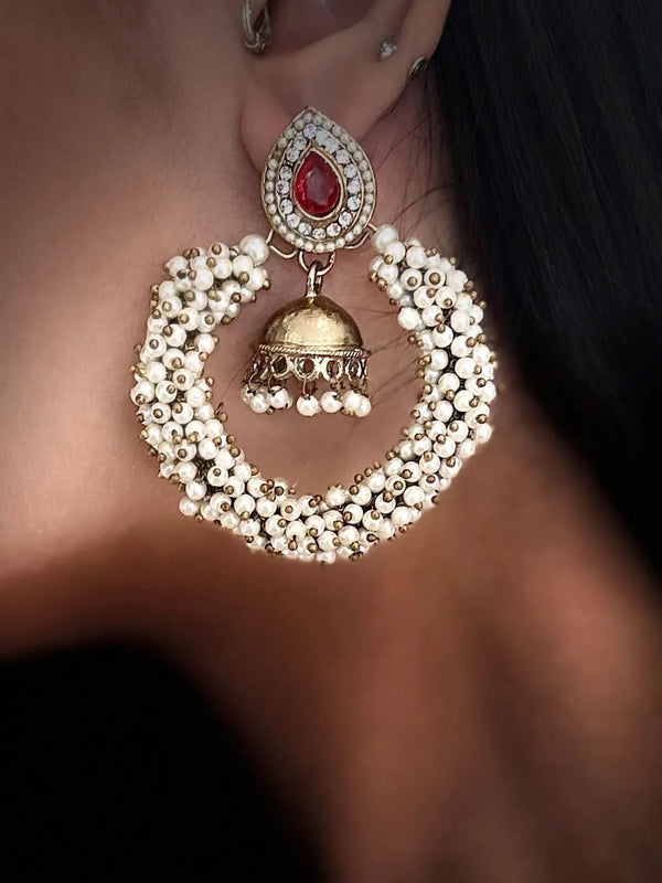 Aarohi Pearl Ember Earrings