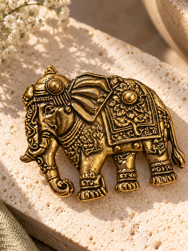 Gajraj Heritage Elephant Brooch