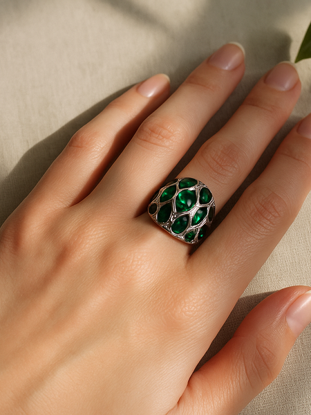 Verdant Luxe Statement Ring
