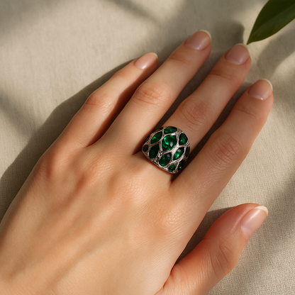 Verdant Luxe Statement Ring