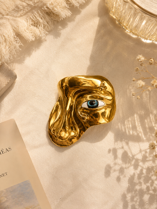 Nazar Muse Evil Eye Brooch - Gold
