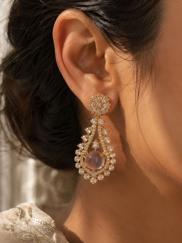 Noor Blush Statement Earrings