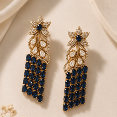 Neelanjali Sapphire Statement Necklace & Earrings Set