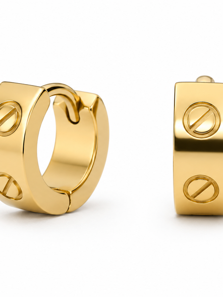 Verona Screw Hoop Earrings