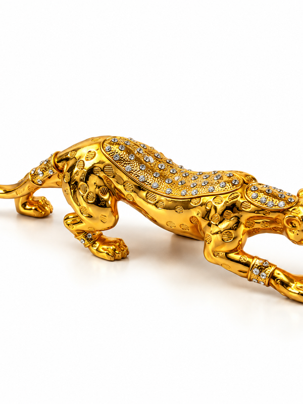 Regal Prowl Gold Panther Sculpture