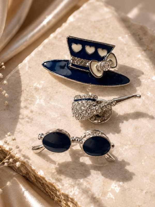 Midnight Whimsy Brooch Set