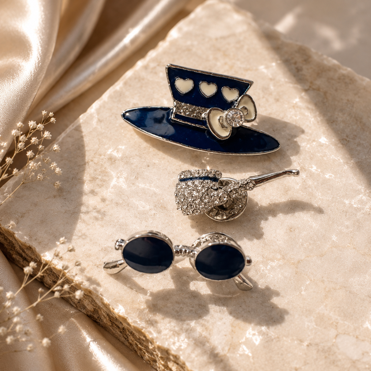 Midnight Whimsy Brooch Set