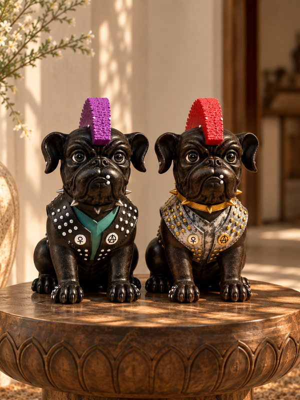 The Rebel Bulldogs – Punk Duo Sculpture Set