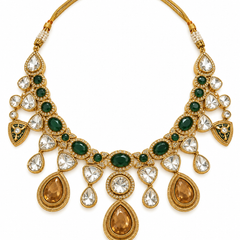 Zayaan Emerald Kundan Men’s Necklace